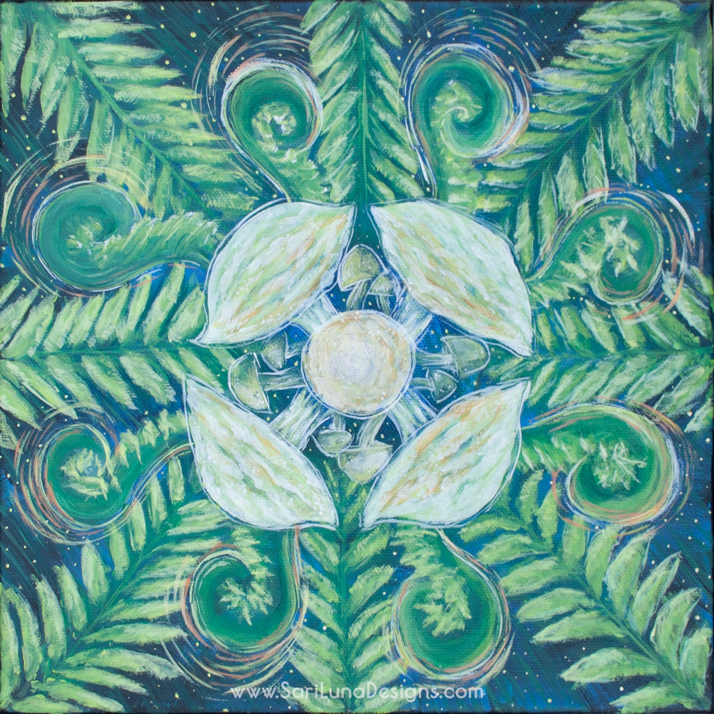 Night Sky Mushroom Mandala