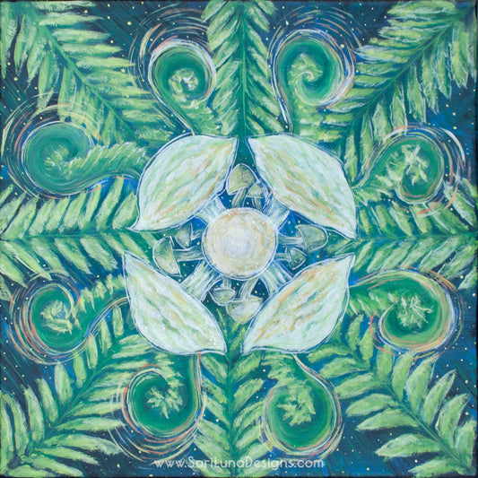 Night Sky Mushroom Mandala