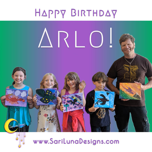 Arlo's Birthday Painting Workshop!